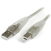 StarTech 10 Ft Transparent Usb 2.0 Cable - A To B (USB2HAB10T)