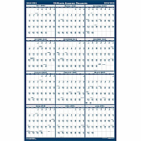 House of Doolittle Academic Year Recycled Poster Style Reversible/Erasable Yearly Wall Calendar, 24 x 37, 12-Month (July to June): 2025 to 2026 (395)