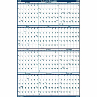 House of Doolittle Dated 66" Laminated Wall Planner (3962)