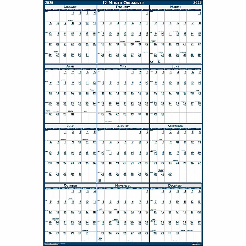 House of Doolittle Dated 66" Laminated Wall Planner (3962)