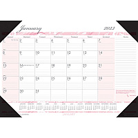 House of Doolittle Recycled Monthly Desk Pad Calendar, Breast Cancer Awareness Artwork, 18.5 x 13, Black Binding/Corners,12-Month(Jan-Dec): 2026 (1466)