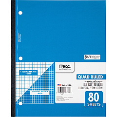 Mead Quad Wireless Neatbook Notebook - Letter (MEA06497)