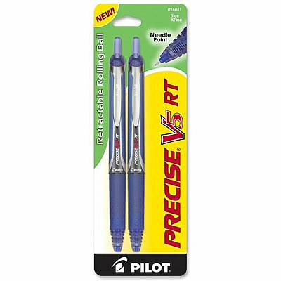 Pilot Precise V5 RT Extra-Fine Premium Retractable Rolling Ball Pens (PIL26051)