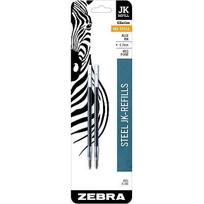 Zebra G-301 JK Gel Stainless Steel Pen Refill (ZEB88122)