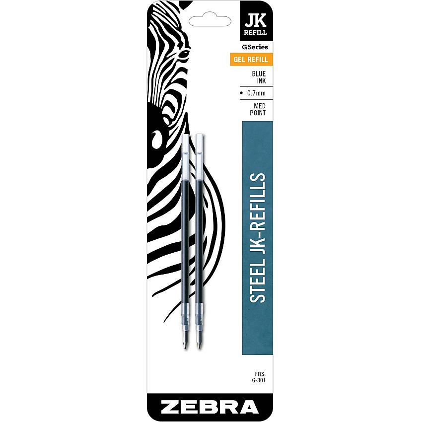 Zebra G-301 JK Gel Stainless Steel Pen Refill (ZEB88122)