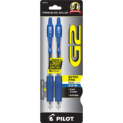 Pilot G2 Retractable Gel Ink Rollerball Pens (PIL31015)
