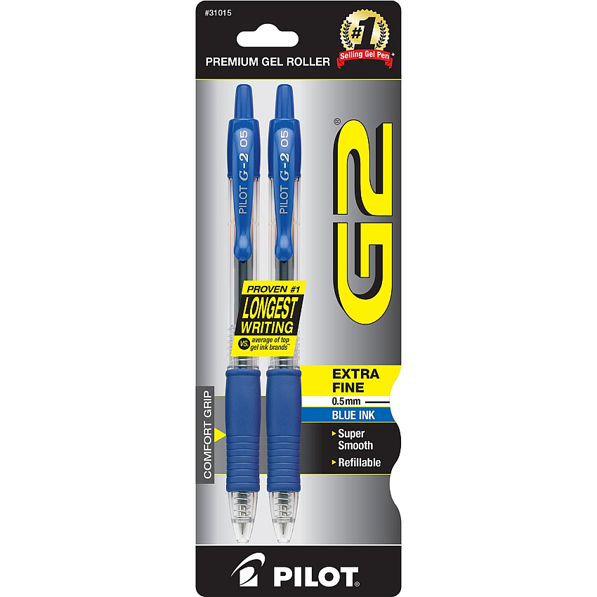 Pilot G2 Retractable Gel Ink Rollerball Pens (PIL31015)