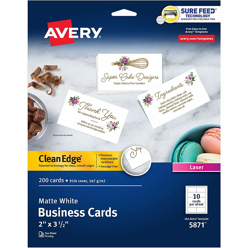 Avery Clean Edge Business Cards (5871)