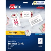 Avery Clean Edge Inkjet Business Card - White (8871)