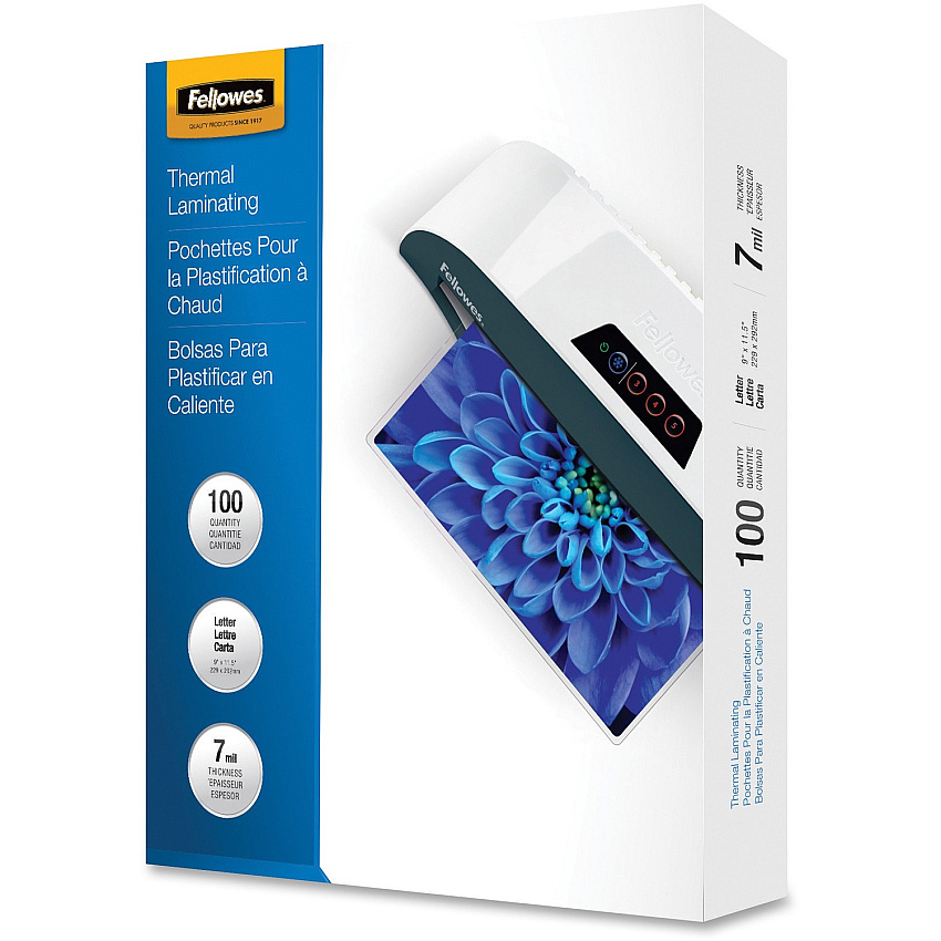 Fellowes Letter-Size Glossy Laminating Pouches (FEL52041)
