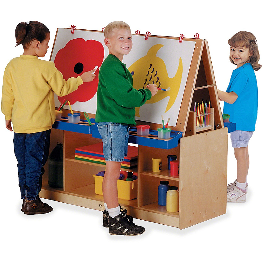 Jonti-Craft Rainbow Accents Multi-Station Art Center (0294JC)