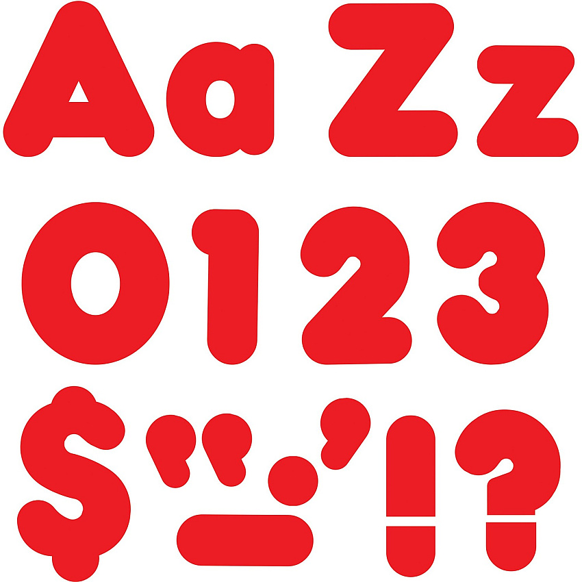 TREND Red 4" Casual Combo Ready Letters Set (TEPT79902)