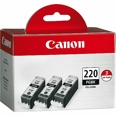 Canon PGI-220BK Original Ink Cartridge (CNMPGI220BK3PK)