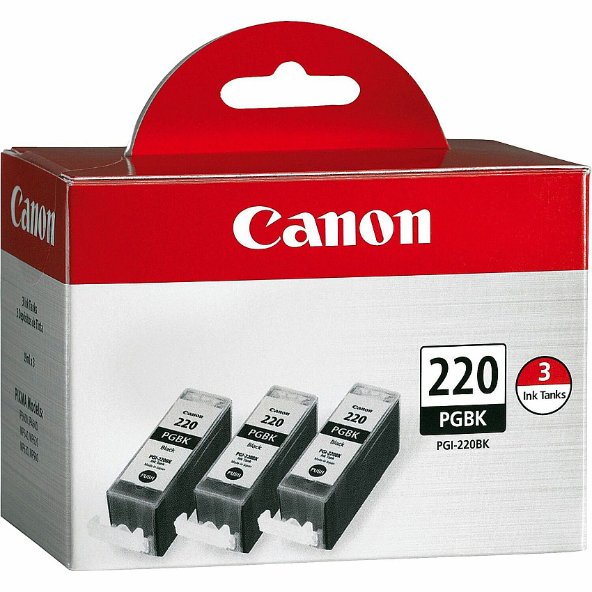 Canon PGI-220BK Original Ink Cartridge (CNMPGI220BK3PK)
