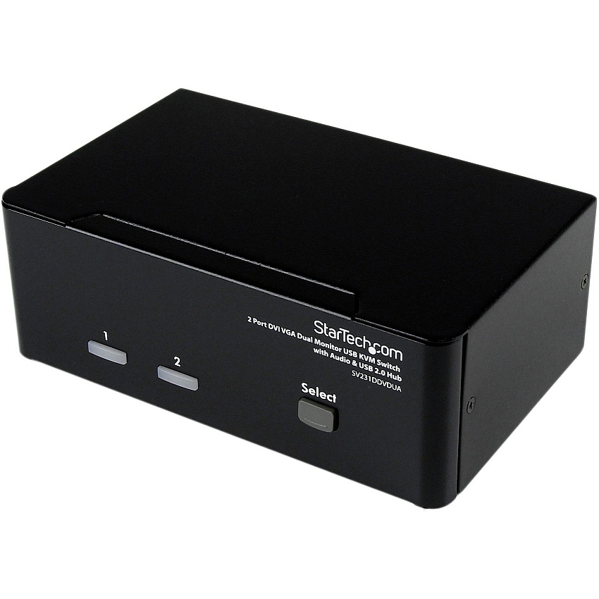 StarTech 2 Port Dvi Vga Dual Monitor Kvm Switch (SV231DDVDUA)