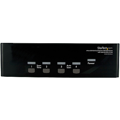 StarTech 4 Port Dvi Vga Dual Monitor Kvm Switch (SV431DDVDUA)