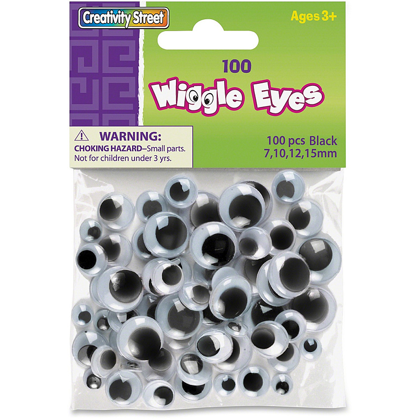 Creativity Street 100-piece Assorted Size Wiggle Eyes (CKC344602)