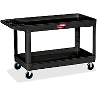 Rubbermaid Commercial 4" Casters 2-shelf Utility Cart (RCP9T6700BLA)