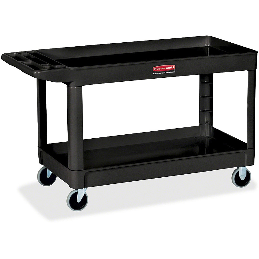 Rubbermaid Commercial 4" Casters 2-shelf Utility Cart (RCP9T6700BLA)