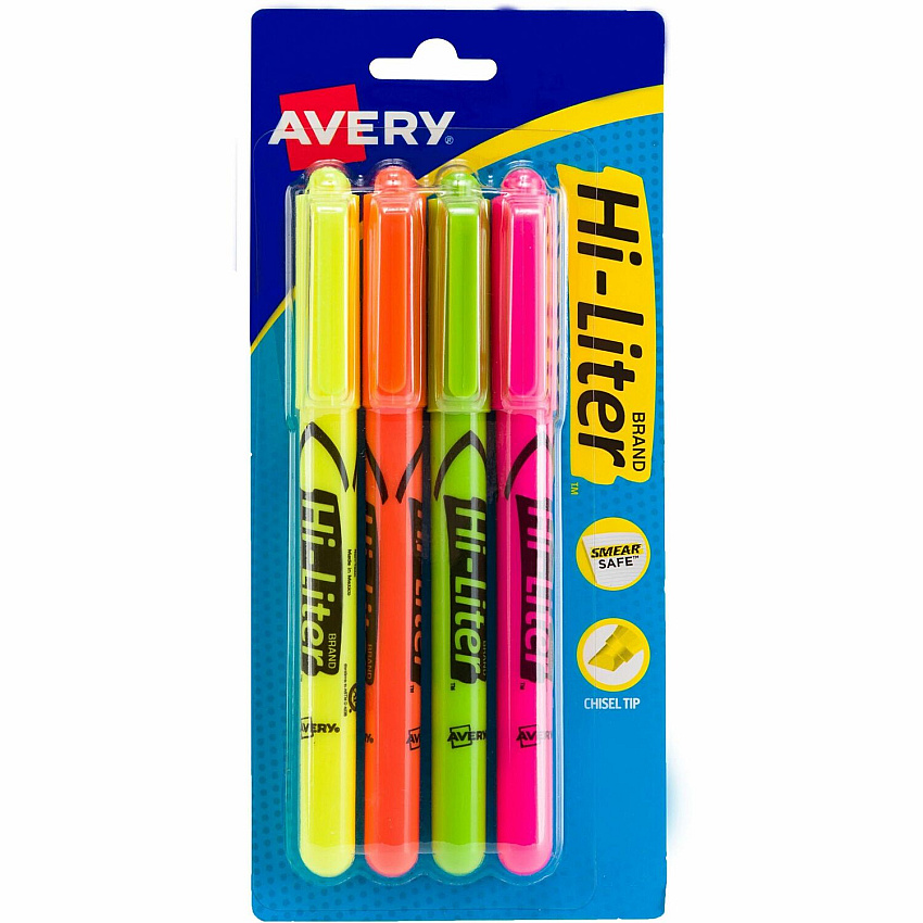 Avery Pen-Style, Assorted Colors, 4 Count (AVE23545)