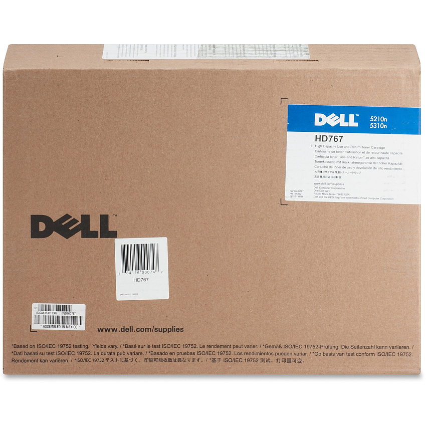 Dell Original High Yield Laser Toner Cartridge - Black - 1 Each (DLLHD767)