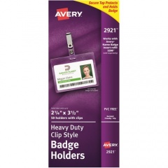Avery Heavy-Duty Clip Style Badge Holders (2921)