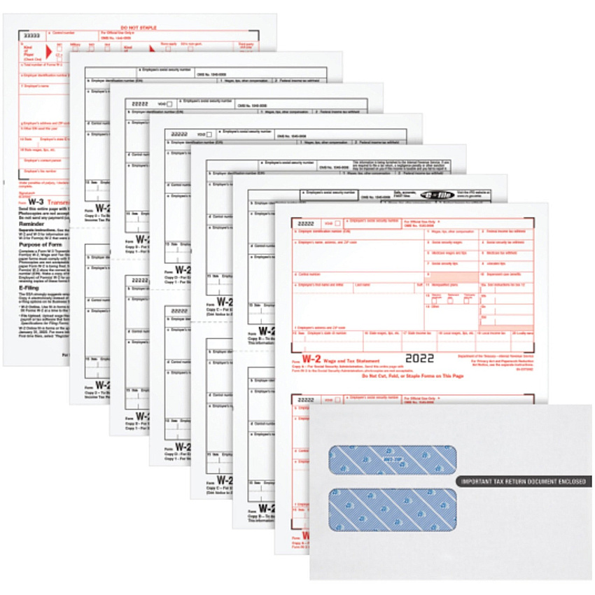 TOPS W2 Laser Forms 6-part Tax Kit (TOP22904KIT)