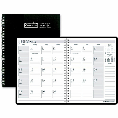 House of Doolittle Black Cover Academic Monthly Planner (26302)