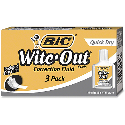 BIC Wite-Out Quick Dry Correction Fluid (BICWOFQD324)