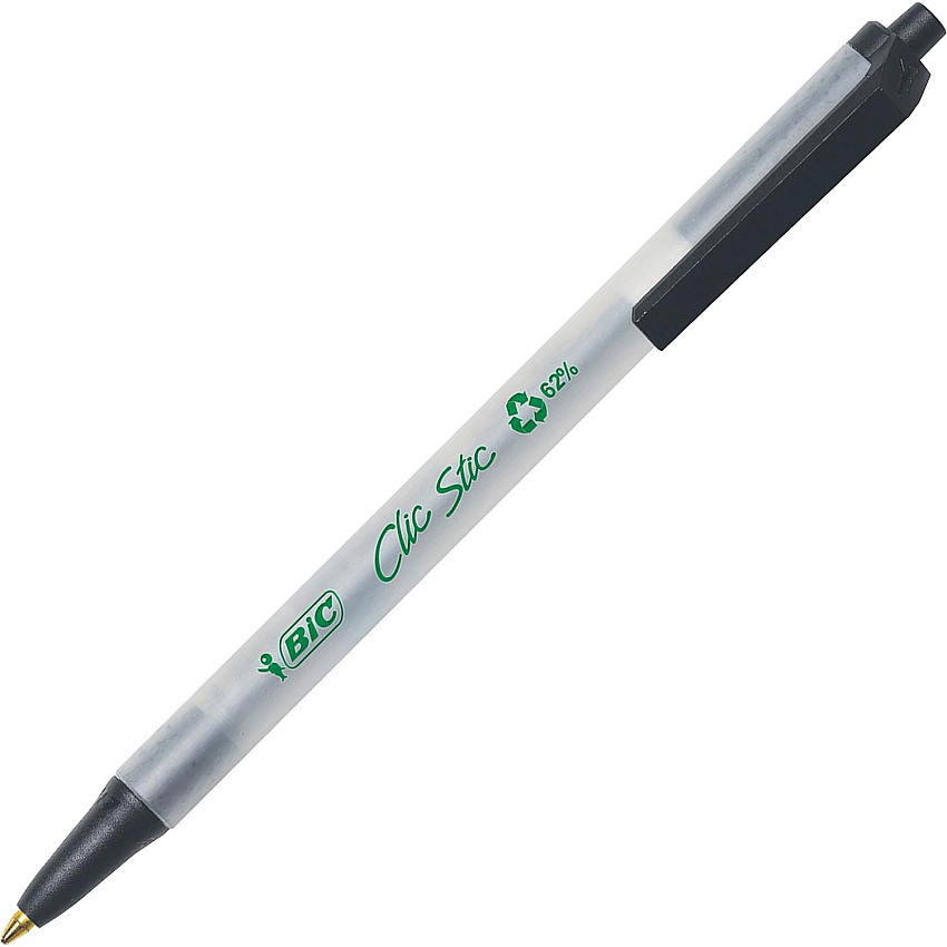 BIC Clic Stic Retractable Ball Pens (BICCSEM11BK)