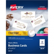 Avery Clean Edge Laser Business Card - White (5874)