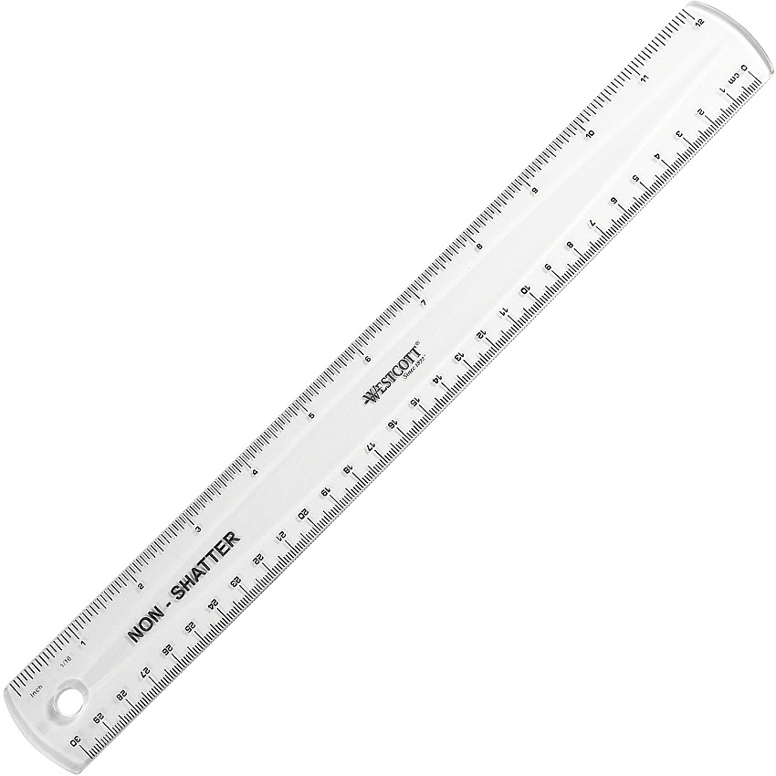 Westcott 12" Shatterproof Ruler (ACM13862)