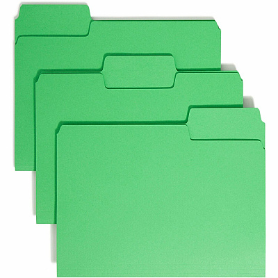 Smead SuperTab 1/3 Tab Cut Letter Recycled Top Tab File Folder (SMD11985)