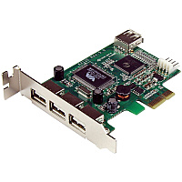 StarTech 4 Port Lp Pci Express Usb Card (PEXUSB4DP)