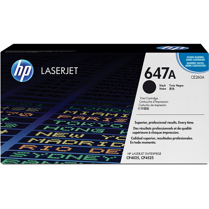HP 647A (HEWCE260A) Original Laser Toner Cartridge - Single Pack - Black - 1 Each