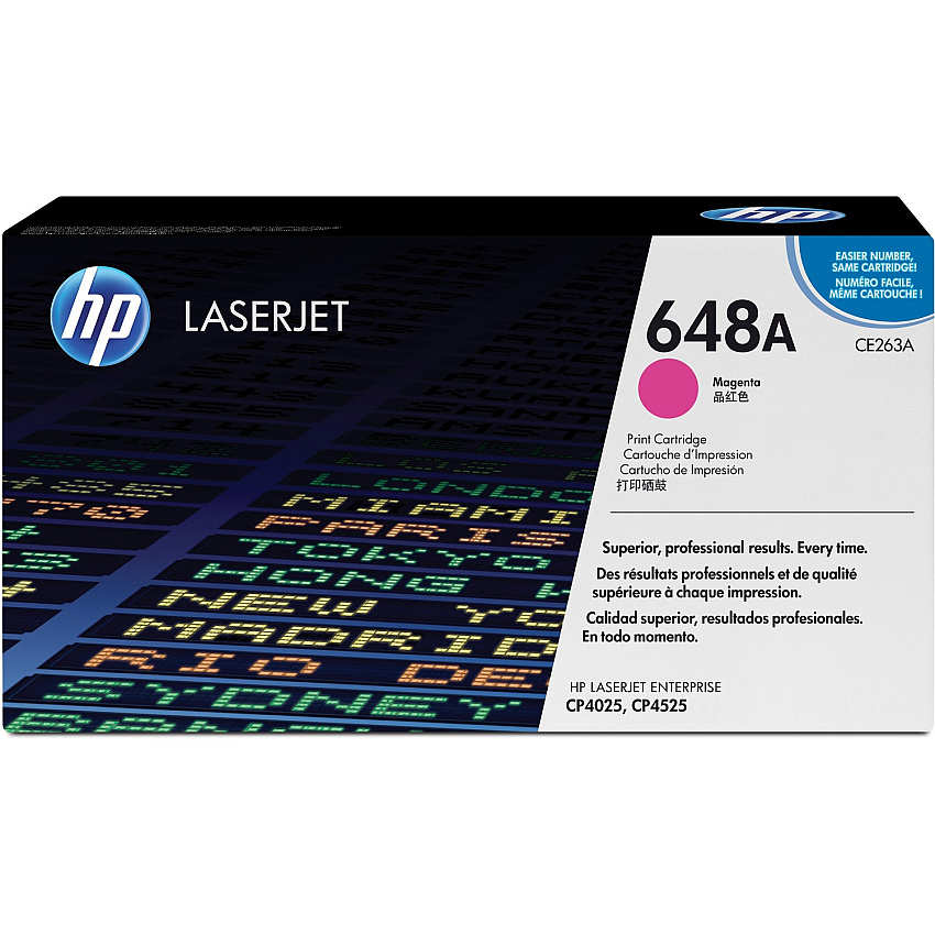 HP 648A (HEWCE263A) Original Laser Toner Cartridge - Single Pack - Magenta - 1 Each
