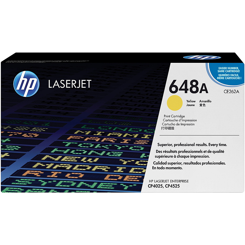 HP 648A (HEWCE262A) Original Standard Yield Laser Toner Cartridge - Single Pack - Yellow - 1 Each