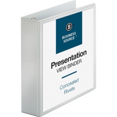 Business Source Round Ring Standard View Binders (09985)