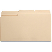 Business Source 1/3 Tab Cut Legal Recycled Top Tab File Folder (BSN17526)