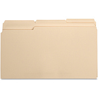 Business Source 1/3 Tab Cut Legal Recycled Top Tab File Folder (BSN17526)