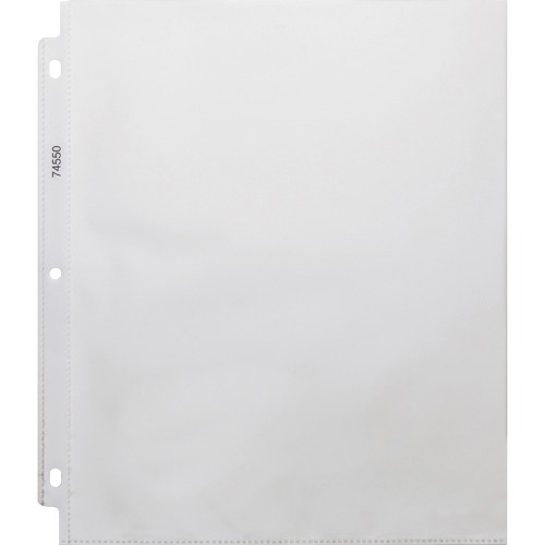 C-Line 61027 11 x 8 1/2 Super Heavy Weight Top-Loading Clear Vinyl Sheet  Protector with Tuck-In Flap - 10/Pack
