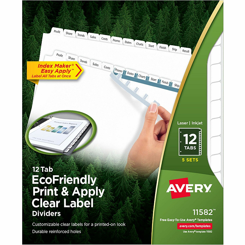 Avery Eco-friendly Index Makers Dividers (AVE11582)
