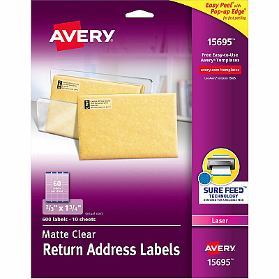 Avery Easy Peel Return Address Labels (AVE15695)