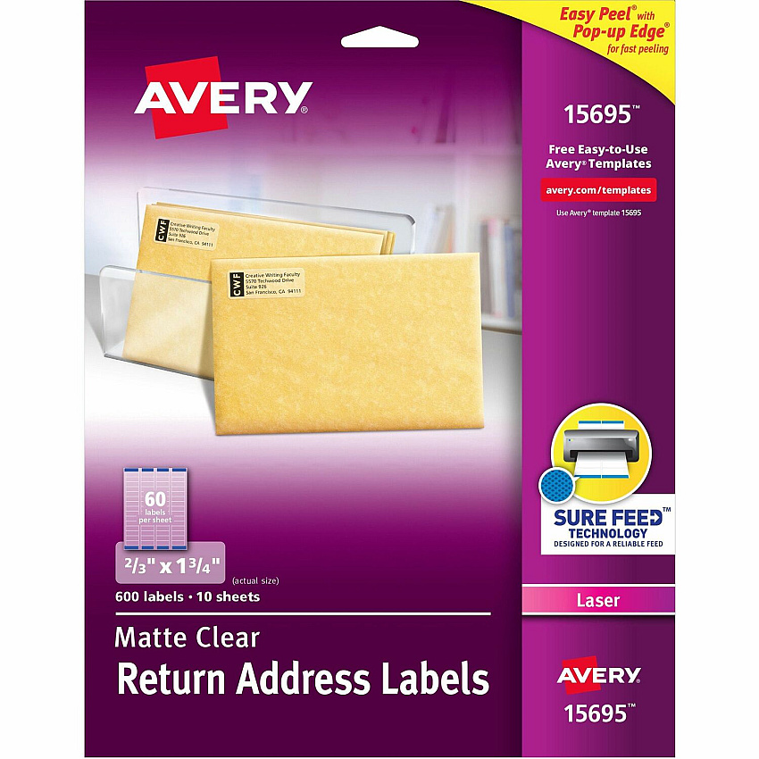 Avery Easy Peel Return Address Labels (AVE15695)