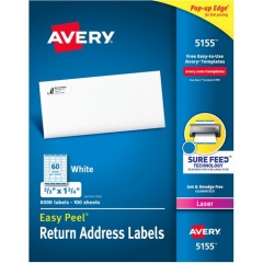 Avery Easy Peel Mailing Laser Labels (5155)