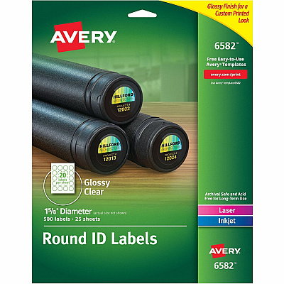 Avery Glossy Permanent Multipurpose Round Labels (AVE6582)