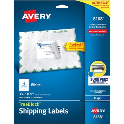 Avery TrueBlock Shipping Labels (8168)