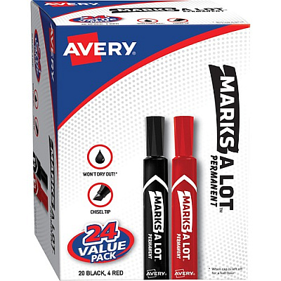 Avery&reg; Marks-A-Lot Desk-Style Permanent Markers (AVE98088)
