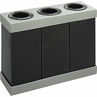 Safco At-Your-Disposal 3-bin Recycling Center (SAF9798BL)