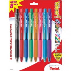 Pentel WOW! Retractable Ballpoint Pens (BK440BP8M)